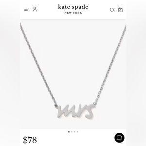 kate spade NEW YORK ~ Say Yes Mrs. Necklace